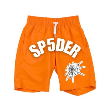 Sp5der Shorts Orange Logo